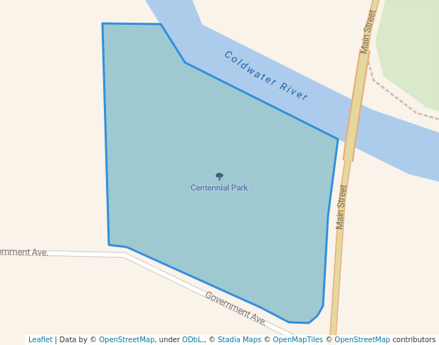 walking in Centennial Park map in Merritt