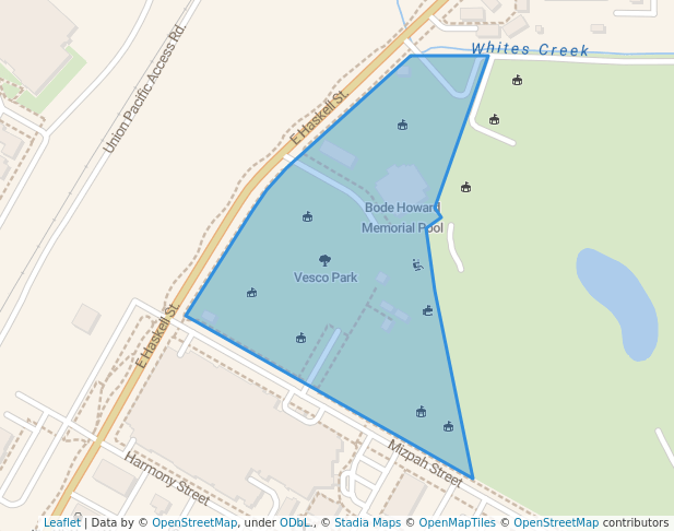walking in Vesco Park map in Winnemucca