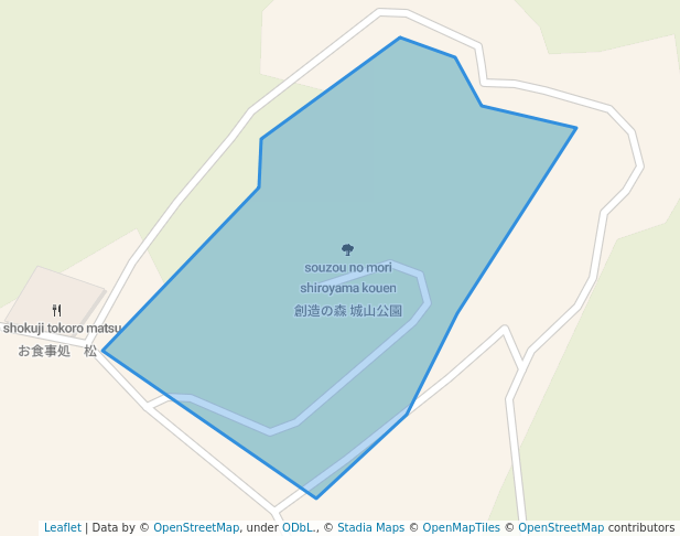 walking in 創造の森 城山公園 map in Shinshiro