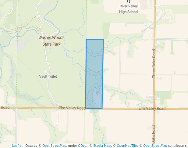 walking in Sugarwood Forest Preserve map in Lakeside