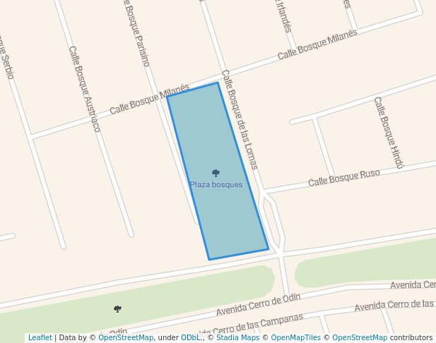 walking in Plaza bosques map in Zacatecas