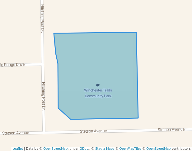walking in Winchester Trails Community Park map in Winchester