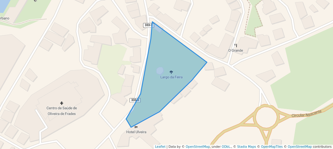 walking in Largo da Feira map in Oliveira de Frades