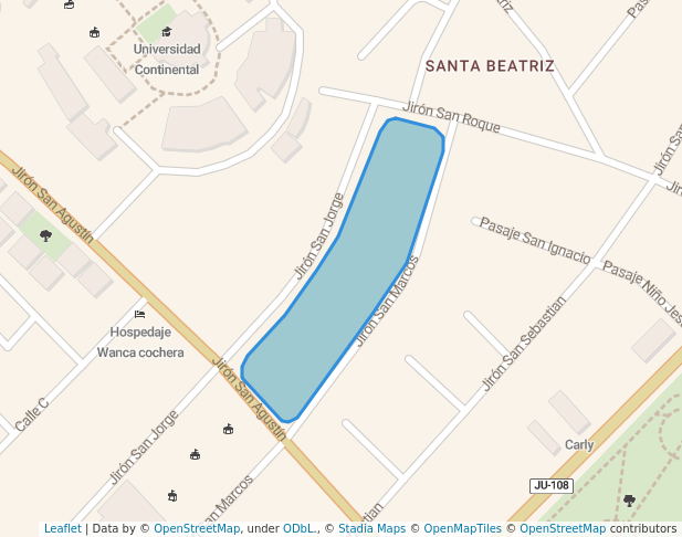 walking in Parque de la Identidad Huanca map in Huancayo