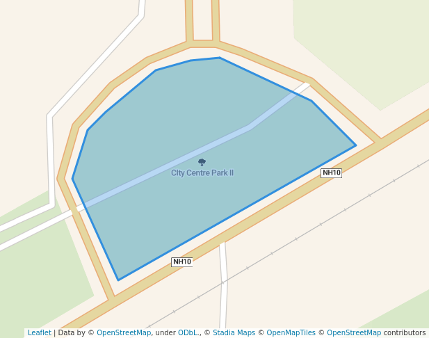 walking in CIty Centre Park II map in Siliguri