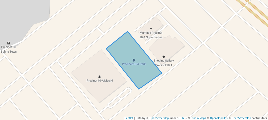 walking in Precinct 10-A Park map in Goth Nabi Bux Gabole