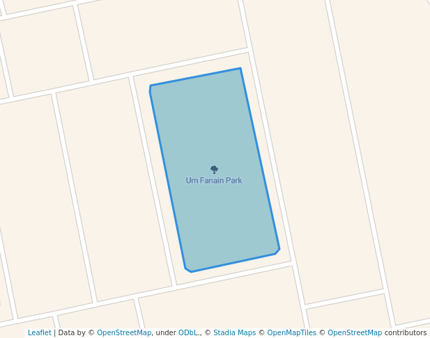 walking in Um Fanain Park map in Ajman