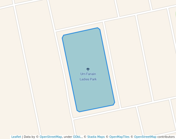 walking in Um Fanain Ladies Park map in Ajman