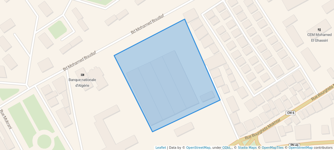 walking in Siba map in Azzaba