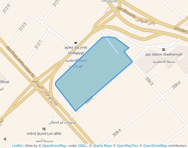 walking in حديقة النعمان map in Baghdad