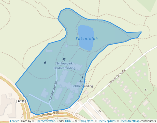 walking in Schlosspark Goldschmieding map in Castrop-Rauxel