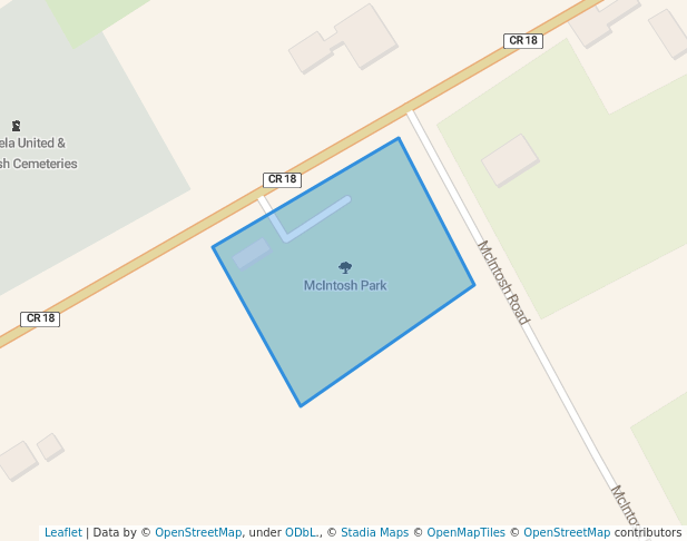 walking in McIntosh Park map in Iroquois