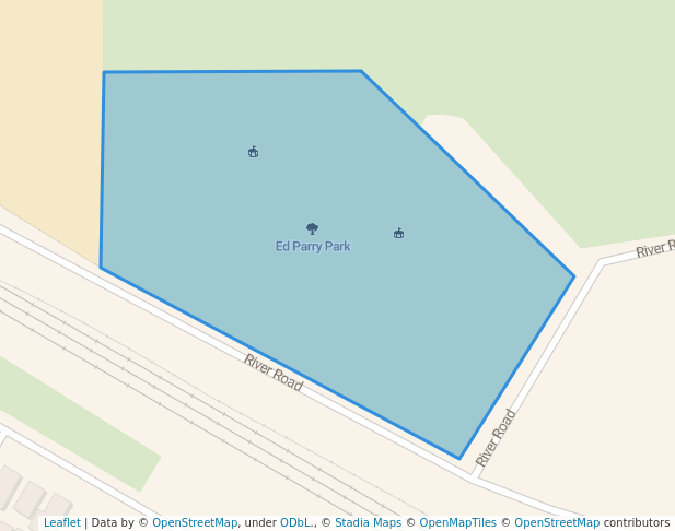 walking in Ed Parry Park map in Needles