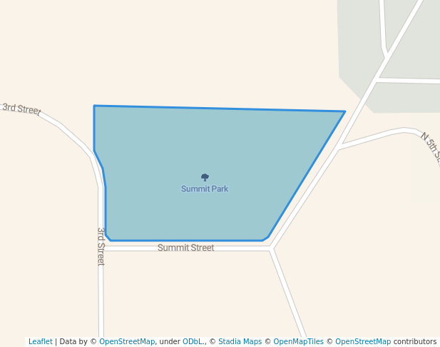 walking in Summit Park map in Missouri Valley