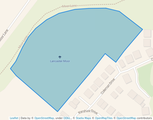 walking in Lancaster Moor map in Lancaster