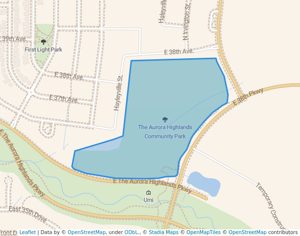 The Aurora Highlands Community Park