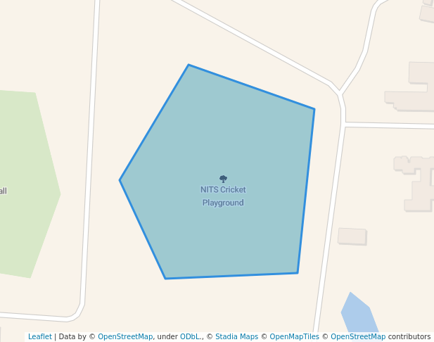 walking in NITS Cricket Playground map in Silchar