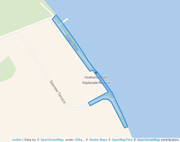 walking in Hudsons Beach Esplanade Reserve map in Manukau Heads