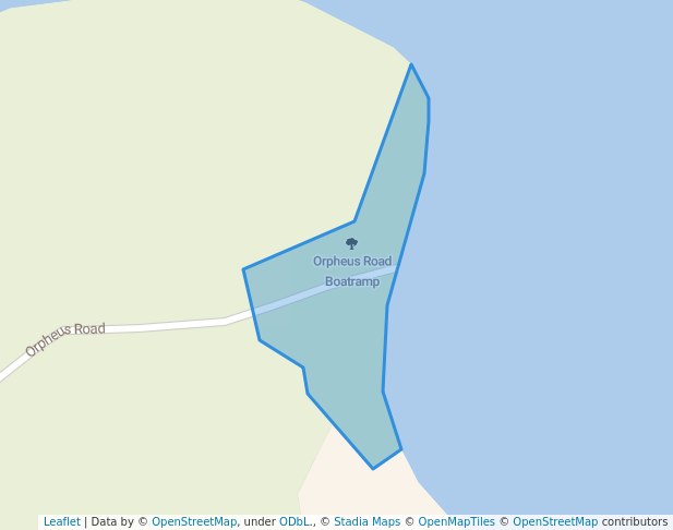 walking in Orpheus Road Boatramp map in Manukau Heads