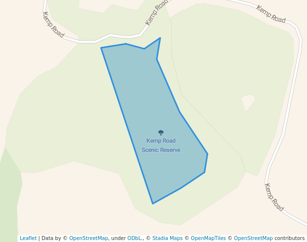 walking in Kemp Road Scenic Reserve map in Āwhitu