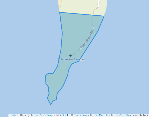 walking in Pohutukawa Reserve map in Waiheke Island