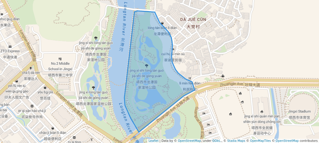walking in 靖西龙潭湿地公园 map in Bai Se Shi