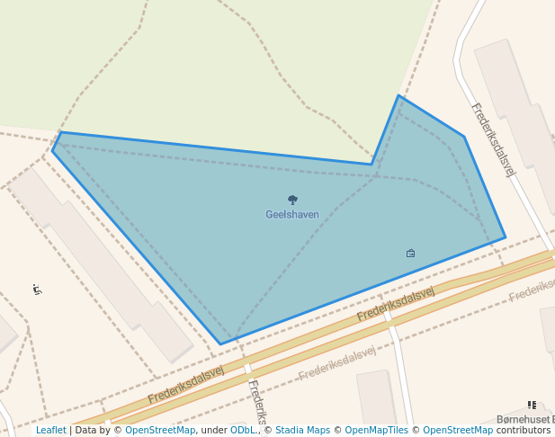 walking in Geelshaven map in Virum