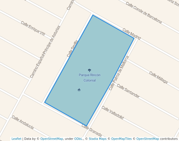 walking in Parque Rincón Colonial map in Heroica Matamoros