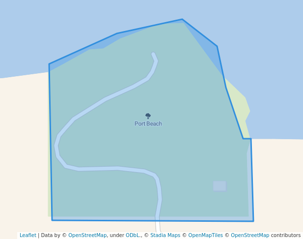 walking in Port Authority Beach map in Piti