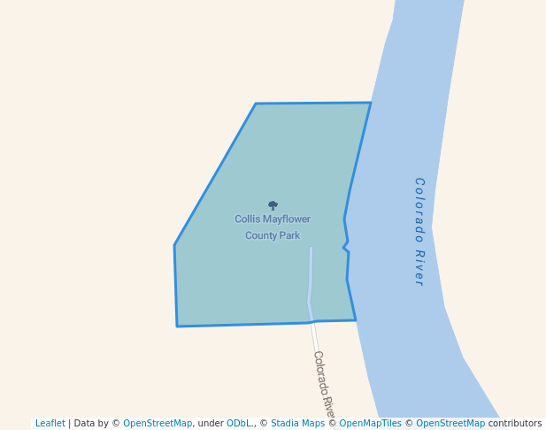 walking in Collis Mayflower County Park map in Blythe