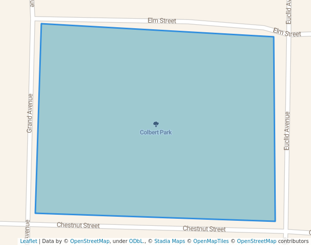 walking in Colbert Park map in Montgomery City