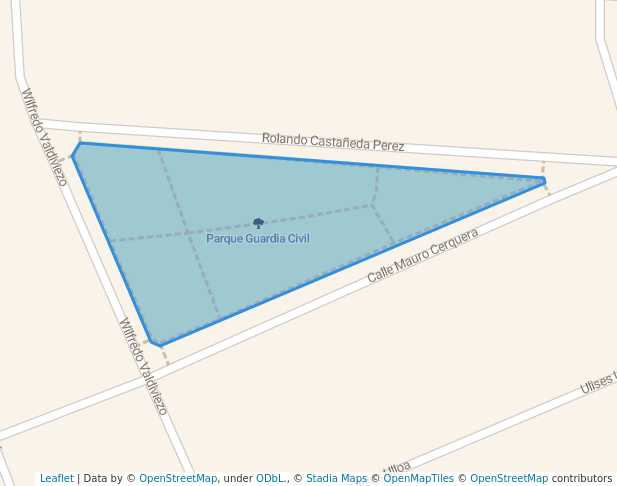 walking in Parque Guardia Civil map in Chiclayo