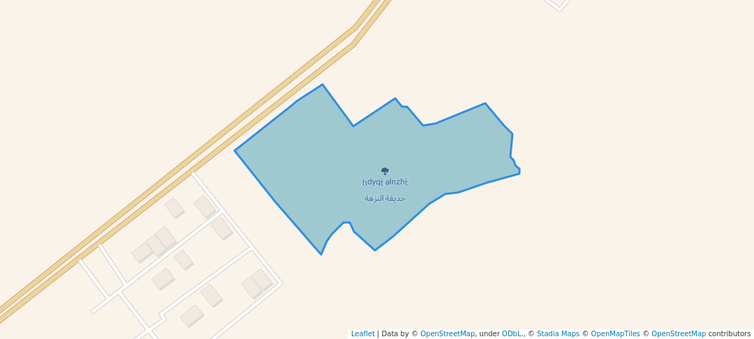 walking in حديقة النزهة map in Ahad Rafidah