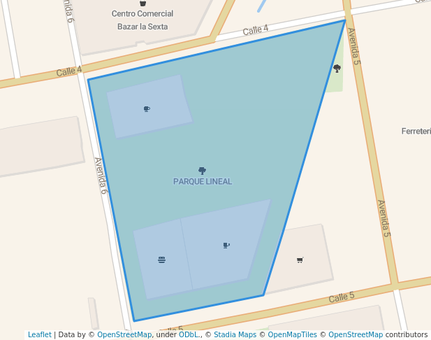 walking in PARQUE LINEAL map in Cúcuta