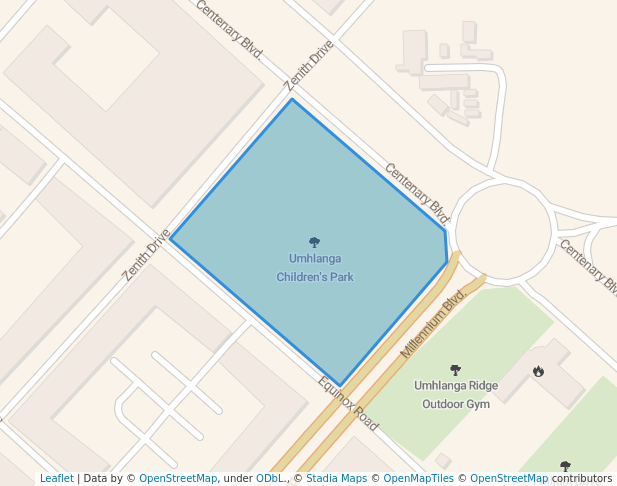 walking in Umhlanga Childrens' Park map in Umhlanga