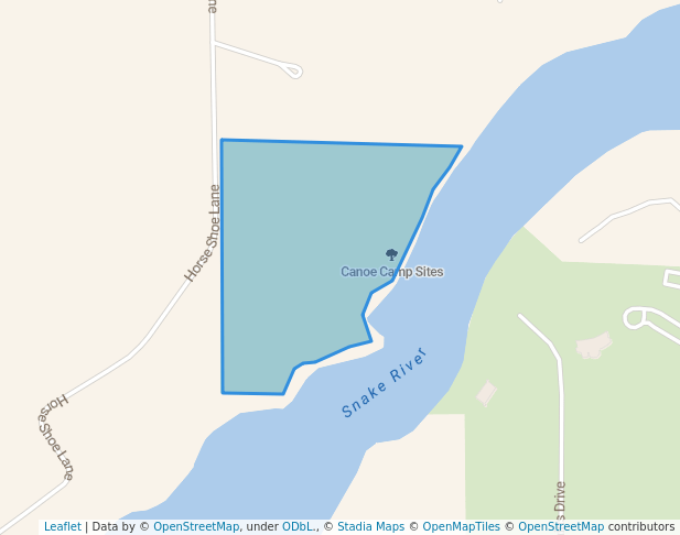 walking in Snake River Fur Post map in Pine City