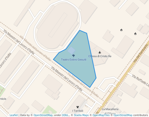 walking in Teatro Estivo Gesuiti map in Pescara