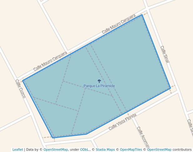 walking in Parque La Pirámide map in Chiclayo