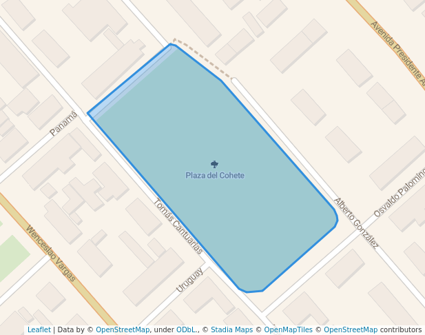 walking in Plaza del Cohete map in Coquimbo