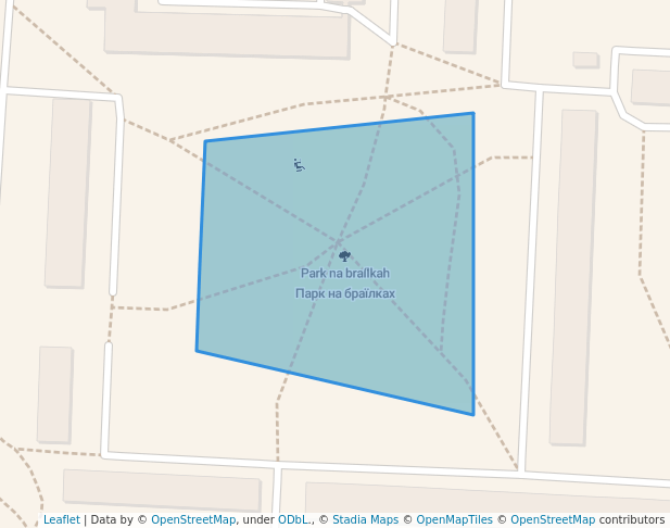 walking in Парк на браїлках map in Poltava