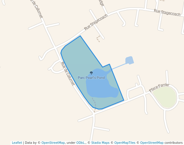 walking in Parc Pearl's Pond map in Saint-Lazare