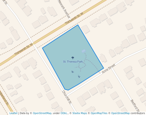 walking in St. Theresa Park map in Cornwall