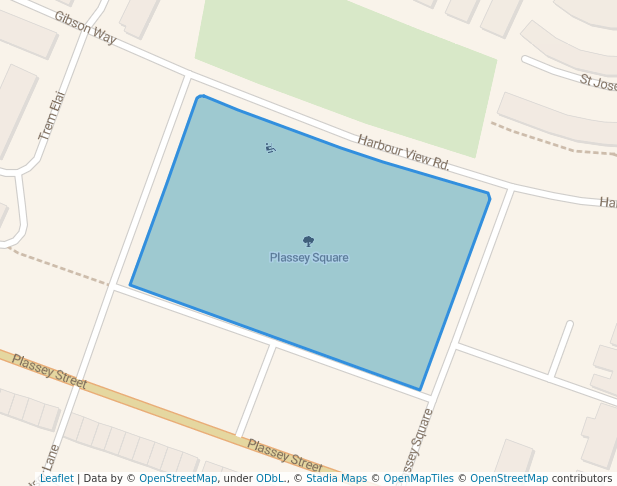 walking in Plassey Square map in Penarth
