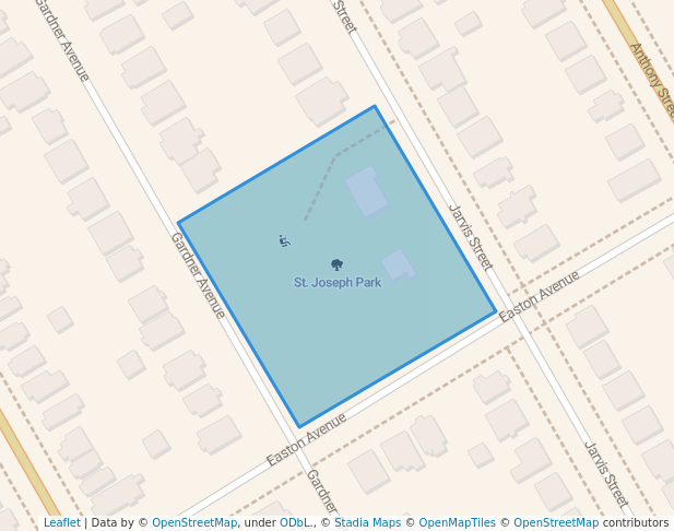 walking in St. Joseph Park map in Cornwall