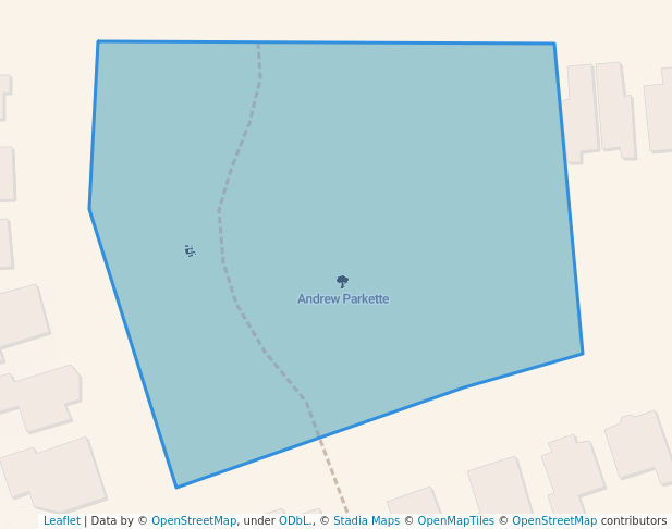 walking in Andrew Parkette map in Newcastle