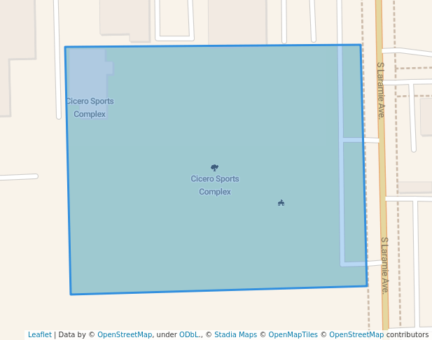 walking in Cicero Sports Complex map in Cicero