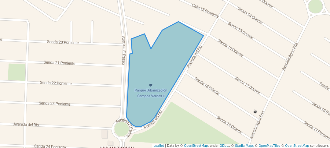 walking in Parque Urbanización Campos Verdes II map in Campos Verdes