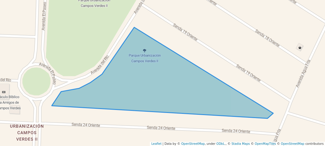 walking in Parque Urbanización Campos Verdes II map in Campos Verdes