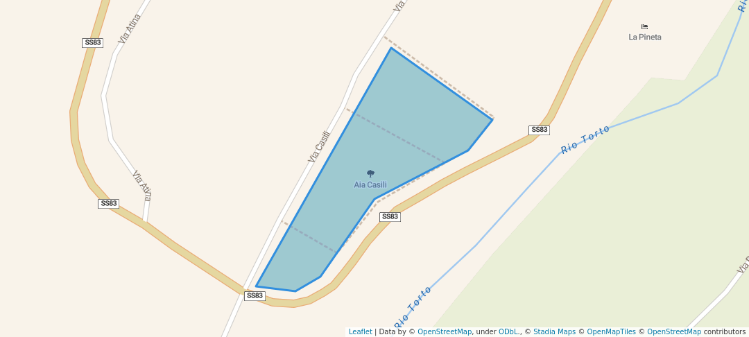 walking in Aia Casili map in Alfedena