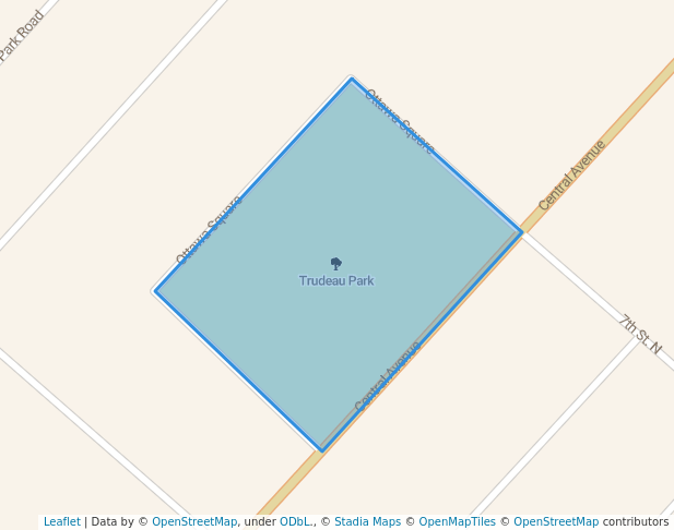 walking in Trudeau Park map in Hays